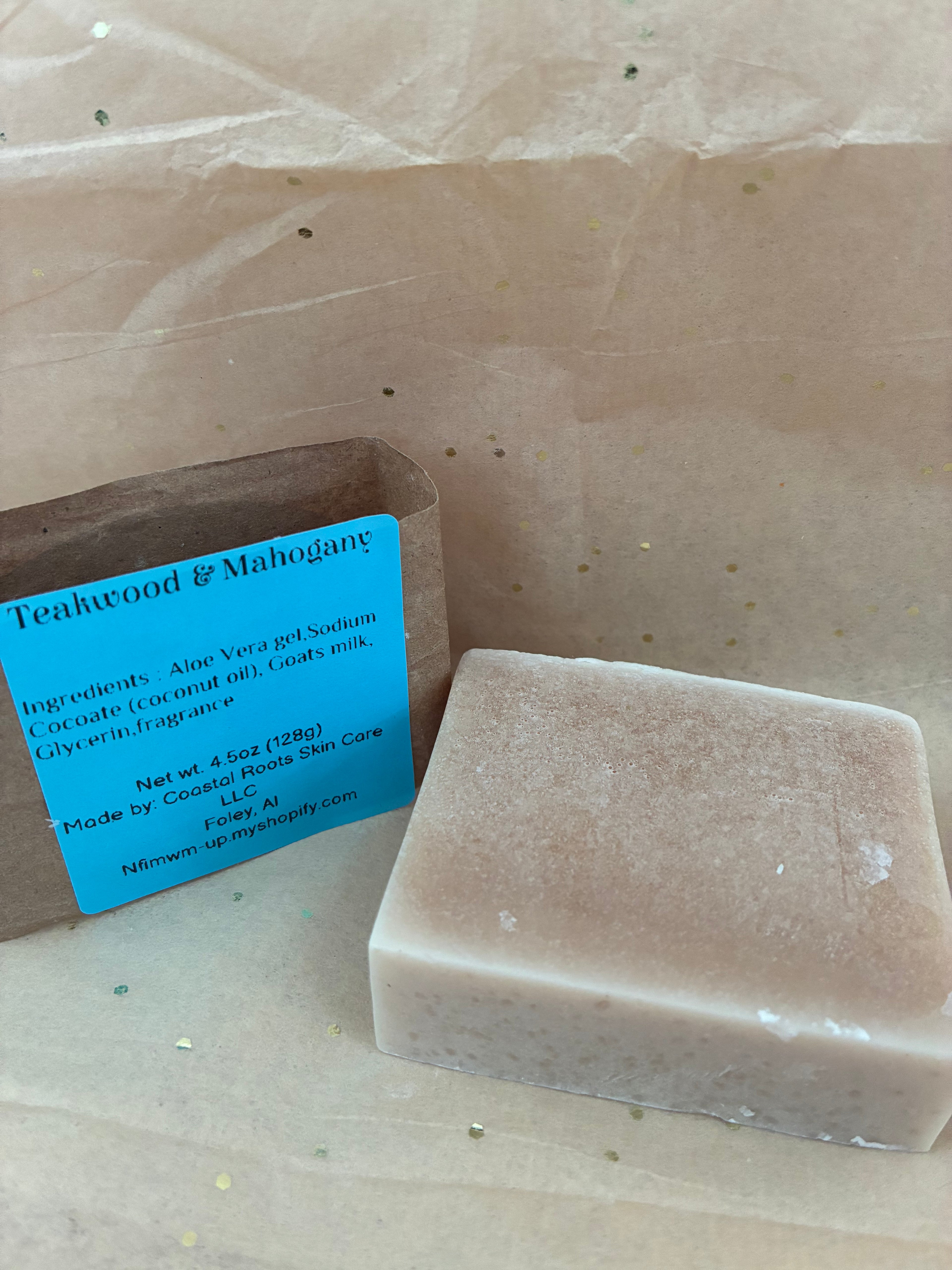 Teakwood & mahogany aloe bar 4oz