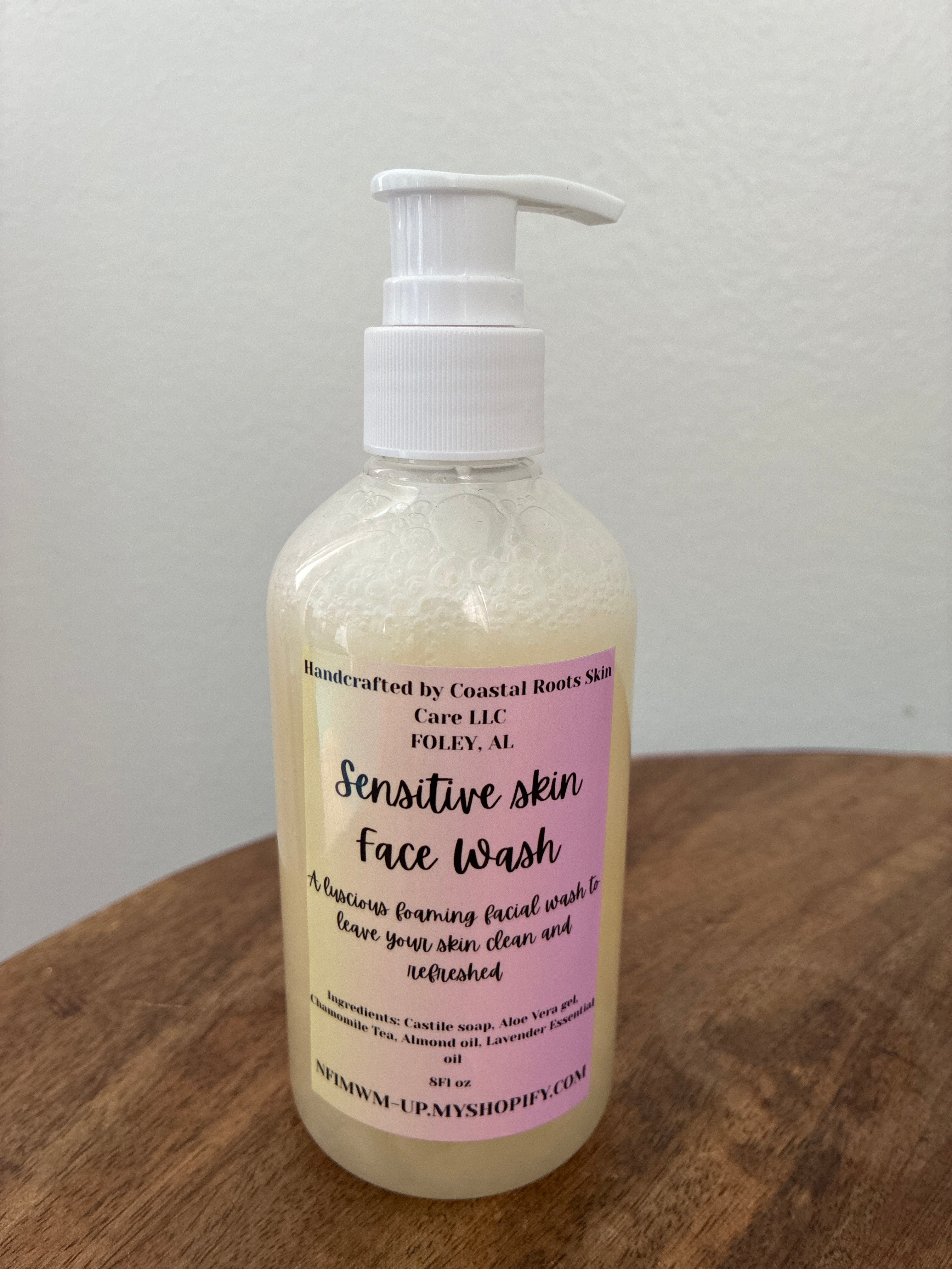 Sensitive skin face wash