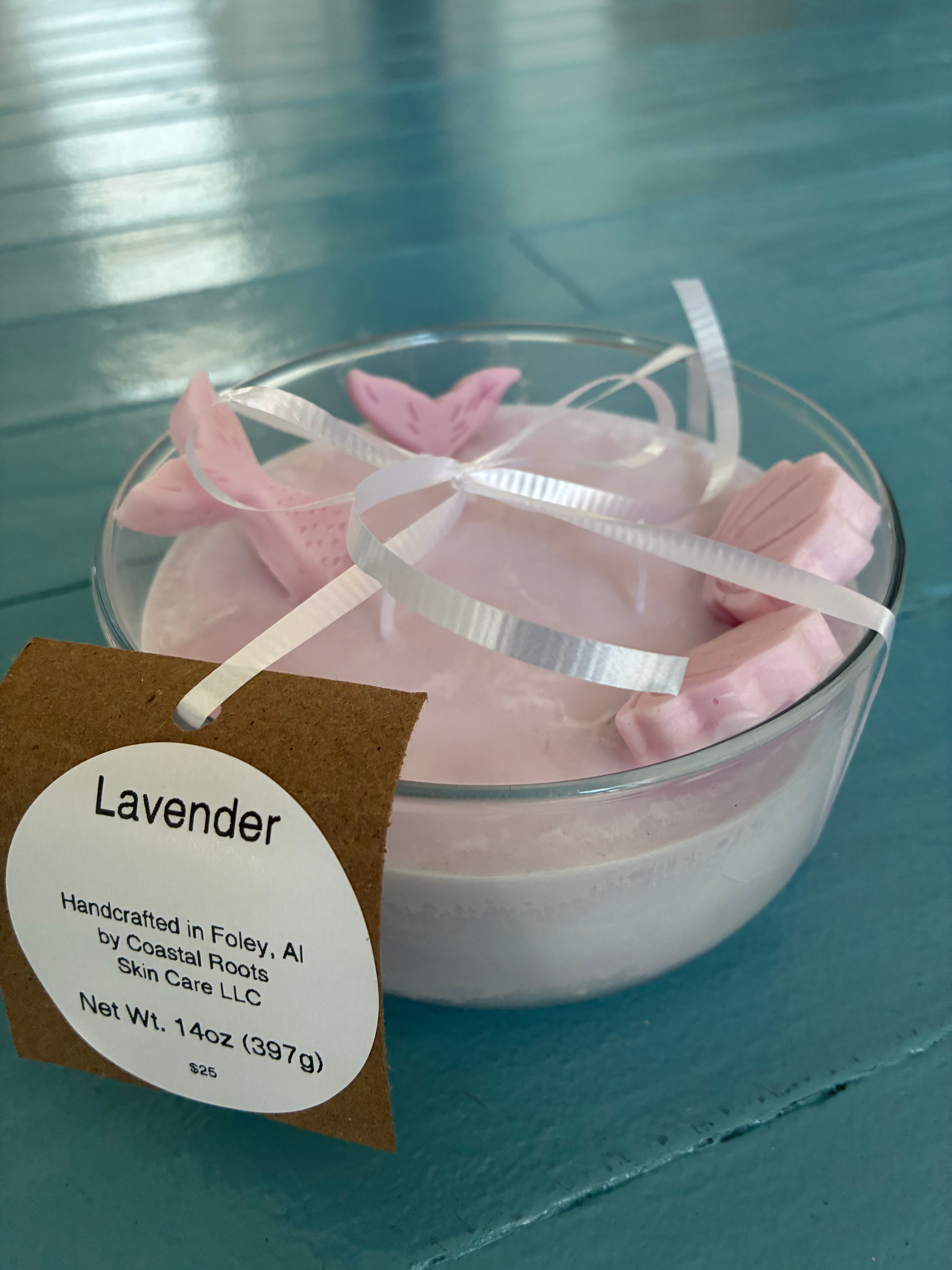 Lavender scented mermaid candle