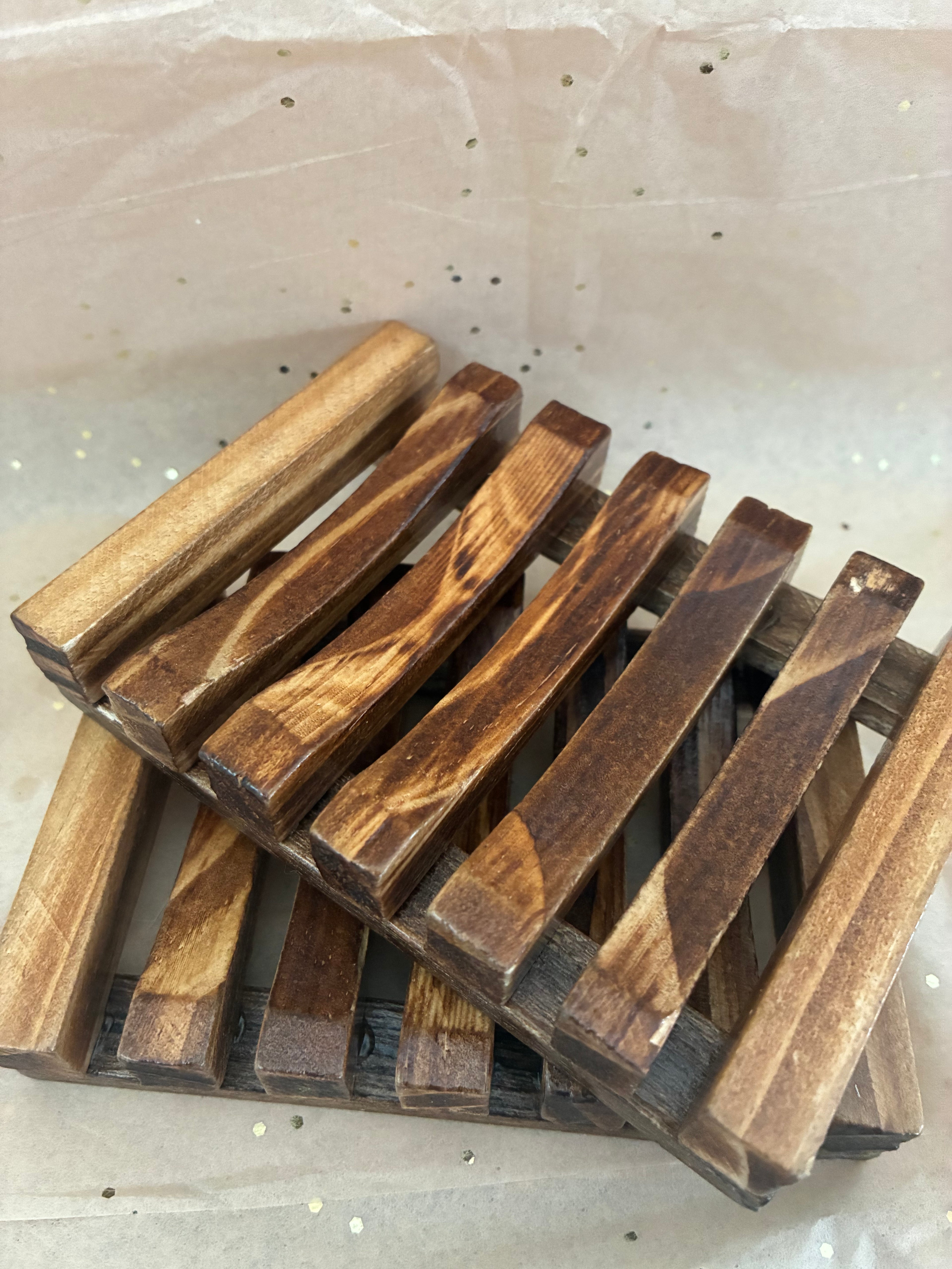 Bamboo soap dish